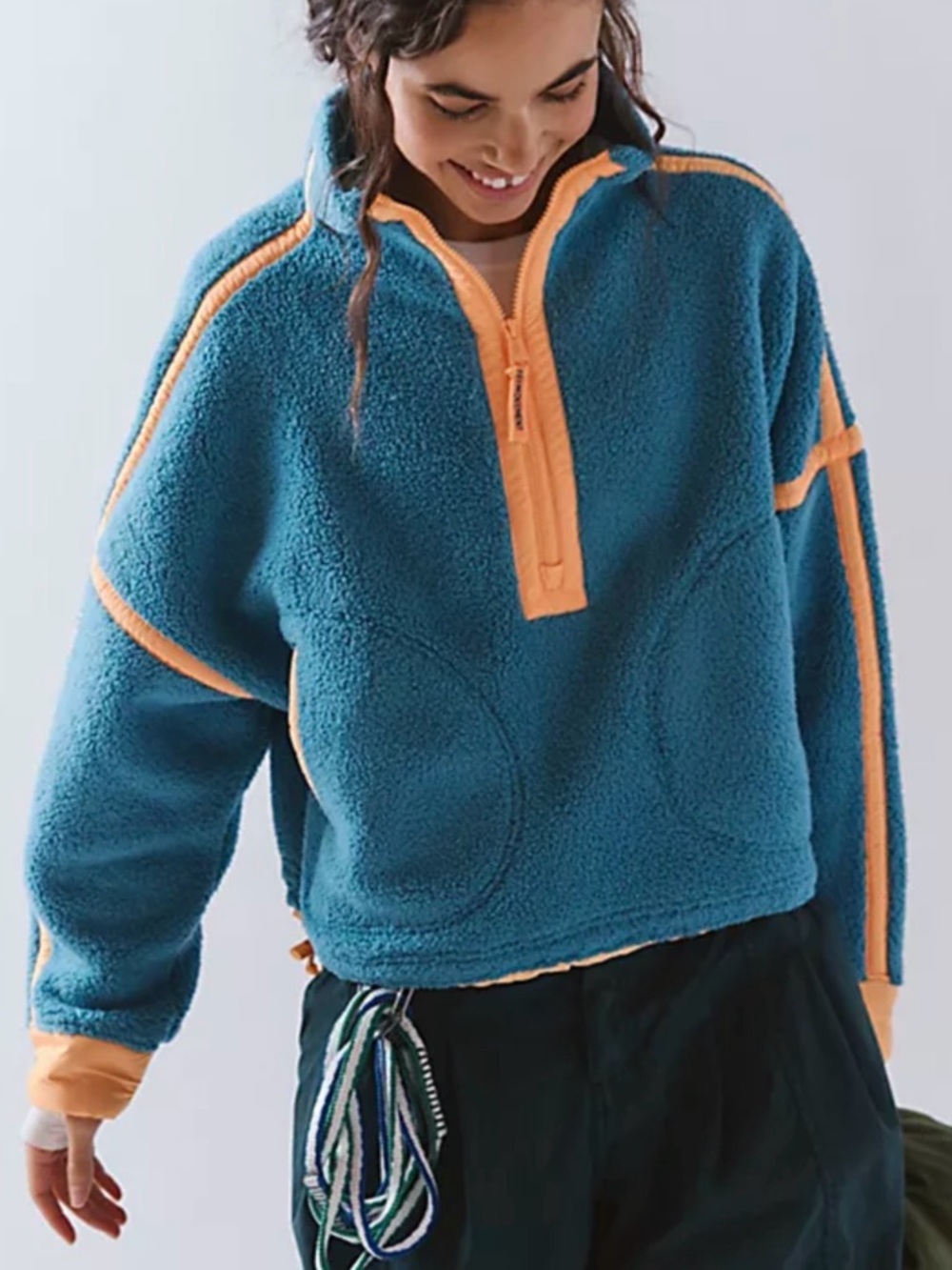 FP Movement by Free People Mountain High Fleece Half Zip Pullover 🔥 Size XL